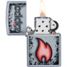 Зажигалка ZIPPO FLAME DESIGN STREET CHROME 49576